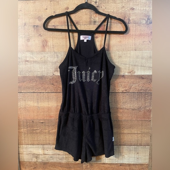 Juicy Couture Pants - Juicy Couture rhinestone terry cloth romper